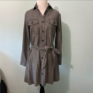 NWT Dress Forum grey denim button up dress